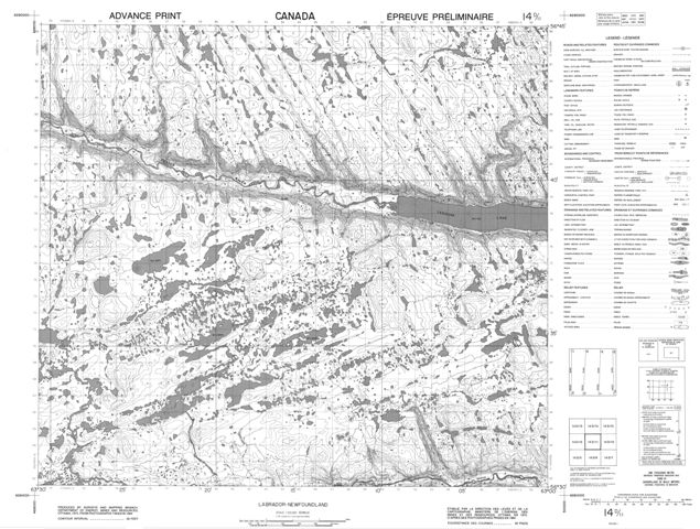No Title Topographic Paper Map 014D11 at 1:50,000 scale
