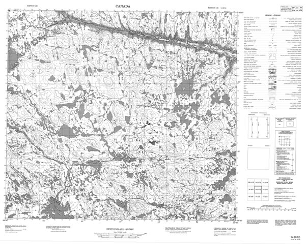 No Title Topographic Paper Map 014D12 at 1:50,000 scale