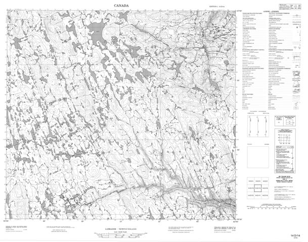 No Title Topographic Paper Map 014D14 at 1:50,000 scale