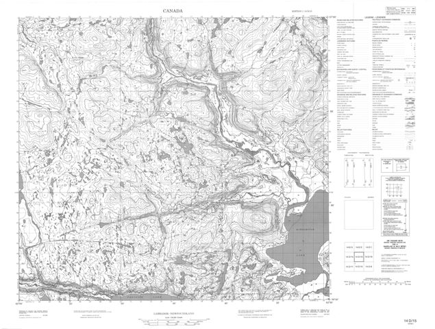 No Title Topographic Paper Map 014D15 at 1:50,000 scale