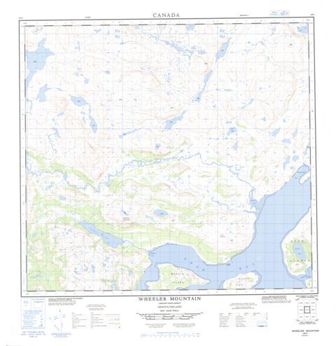 Wheeler Mountain Topographic Paper Map 014E09 at 1:50,000 scale