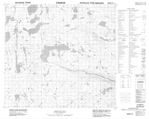 No Title Topographic Paper Map 014E11 at 1:50,000 scale