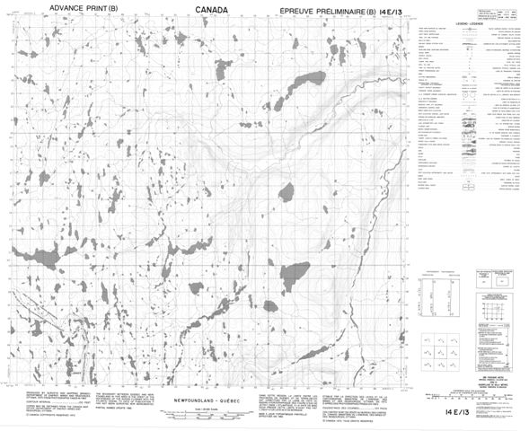 Lac Lomier Topographic Paper Map 014E13 at 1:50,000 scale