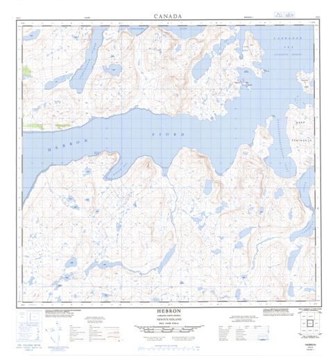 Hebron Topographic Paper Map 014L02 at 1:50,000 scale