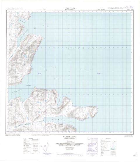 Gulch Cape Topographic Paper Map 014M03 at 1:50,000 scale