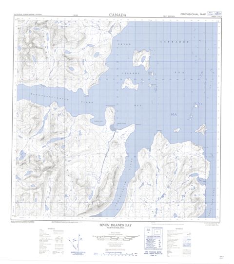 Seven Islands Bay Topographic Paper Map 014M05 at 1:50,000 scale