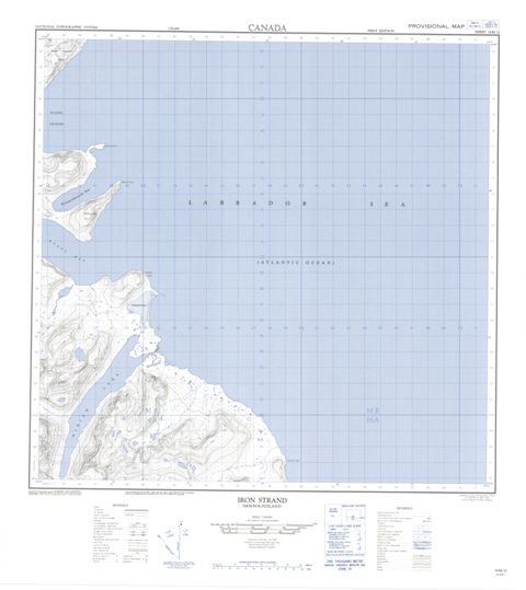 Iron Strand Topographic Paper Map 014M12 at 1:50,000 scale