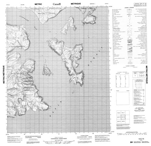 No Title Topographic Paper Map 016E16 at 1:50,000 scale