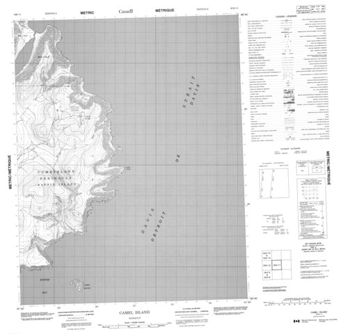 Camel Island Topographic Paper Map 016K11 at 1:50,000 scale