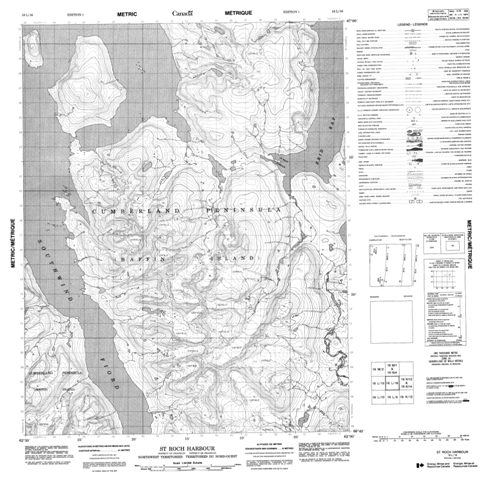 St Roch Harbour Topographic Paper Map 016L16 at 1:50,000 scale