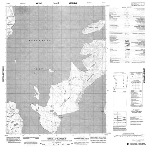 Delight Anchorage Topographic Paper Map 016M02 at 1:50,000 scale