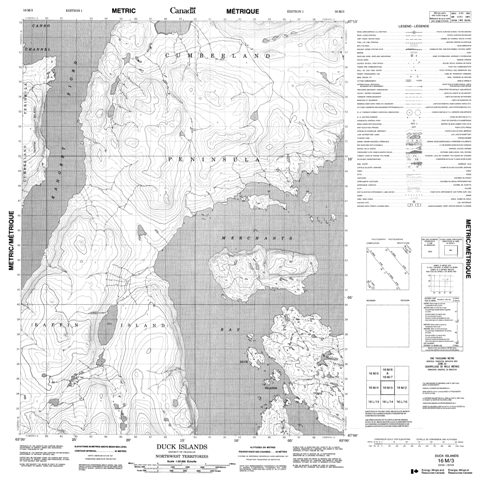 Duck Islands Topographic Paper Map 016M03 at 1:50,000 scale