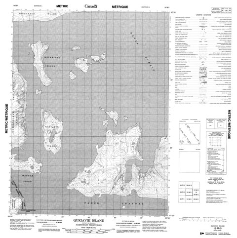 Qukiavik Island Topographic Paper Map 016M05 at 1:50,000 scale