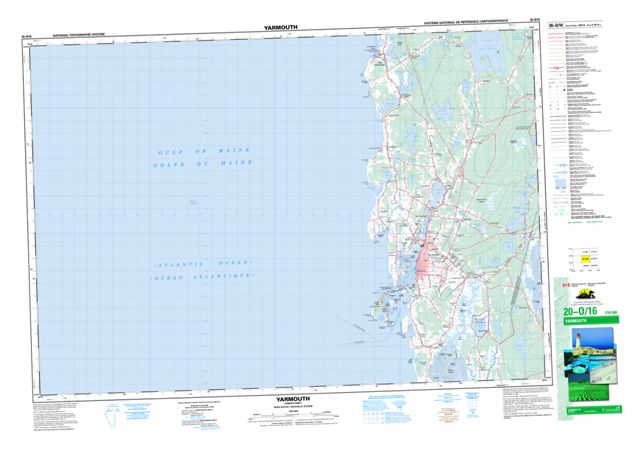 Yarmouth Topographic Paper Map 020O16 at 1:50,000 scale