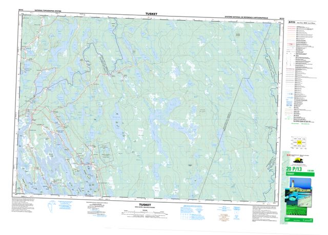 Tusket Topographic Paper Map 020P13 at 1:50,000 scale