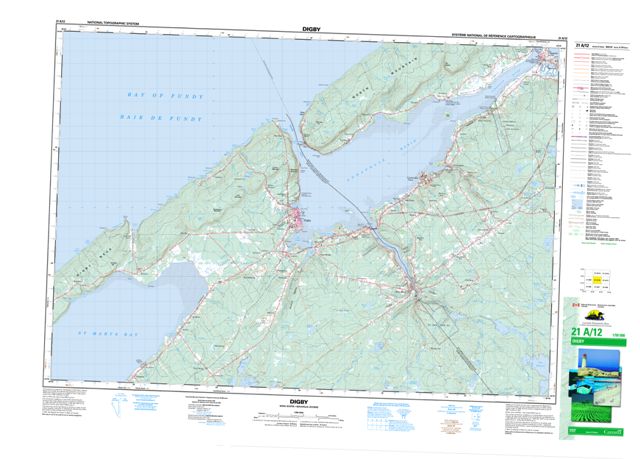 Digby Topographic Paper Map 021A12 at 1:50,000 scale