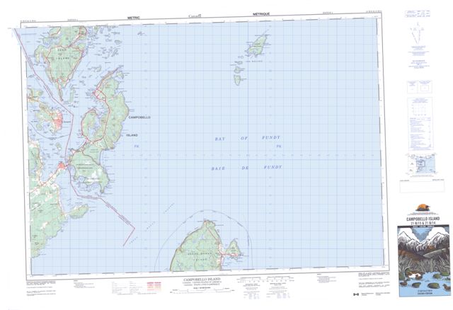 Campobello Island Topographic Paper Map 021B15 at 1:50,000 scale