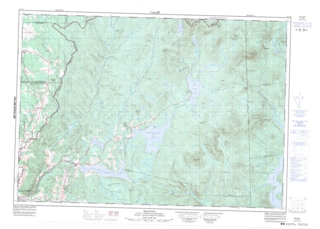 Malvina Topographic Paper Map 021E03 at 1:50,000 scale