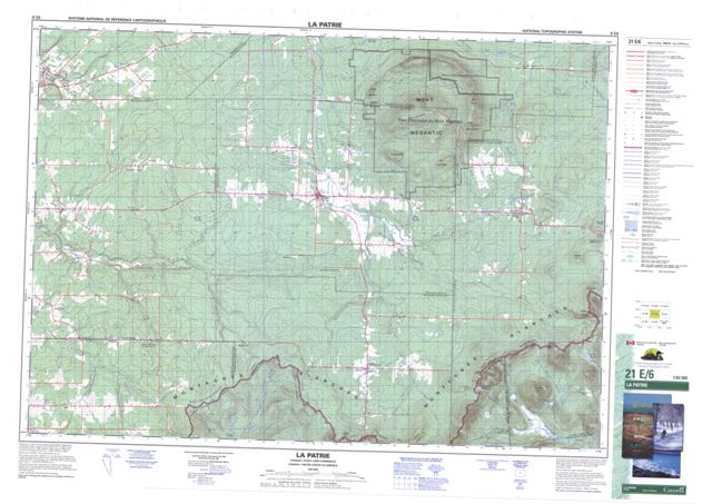 La Patrie Topographic Paper Map 021E06 at 1:50,000 scale