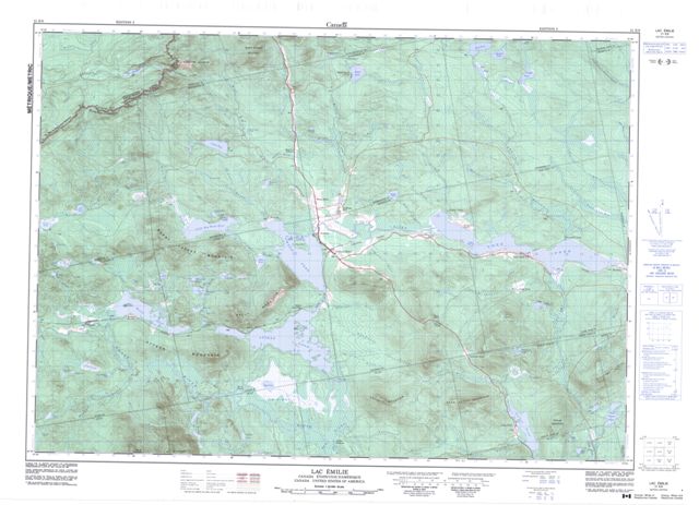 Lac Emilie Topographic Paper Map 021E09 at 1:50,000 scale
