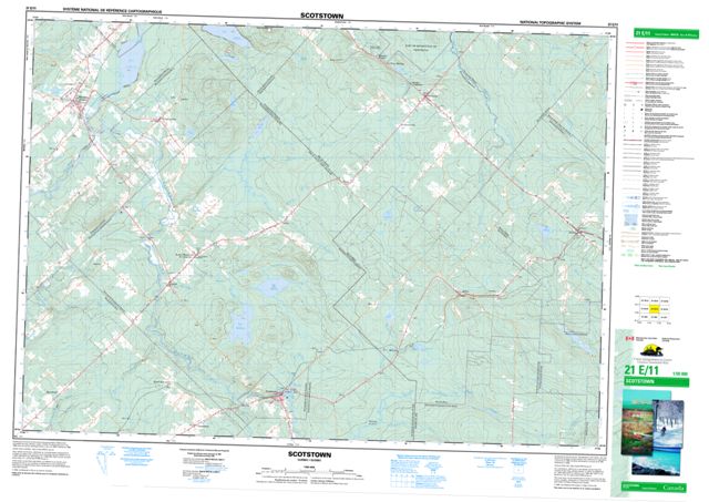 Scotstown Topographic Paper Map 021E11 at 1:50,000 scale