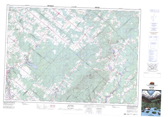 Wotton Topographic Paper Map 021E12 at 1:50,000 scale