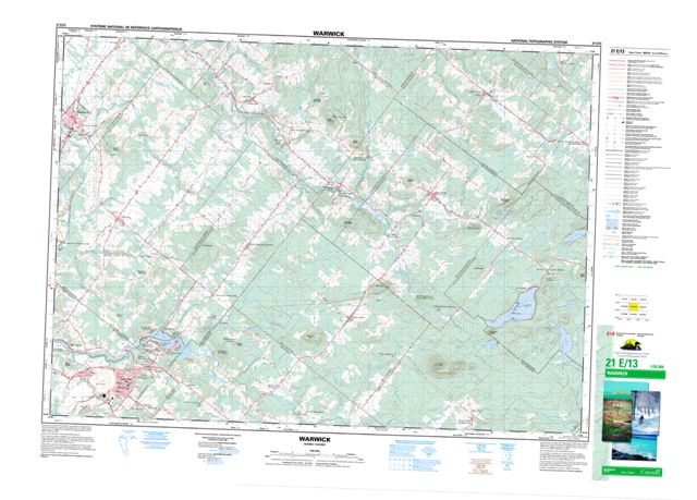 Warwick Topographic Paper Map 021E13 at 1:50,000 scale