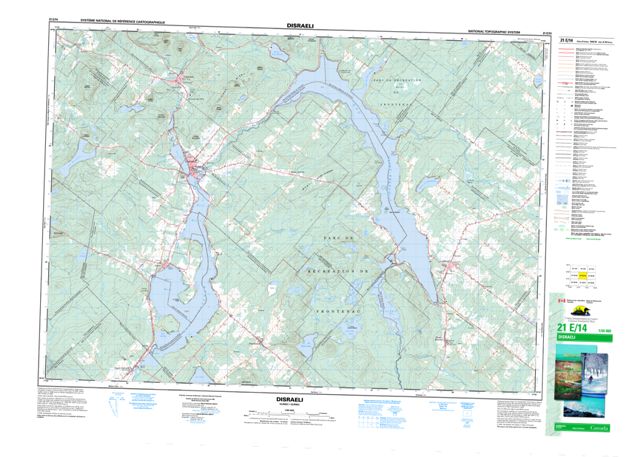 Disraeli Topographic Paper Map 021E14 at 1:50,000 scale