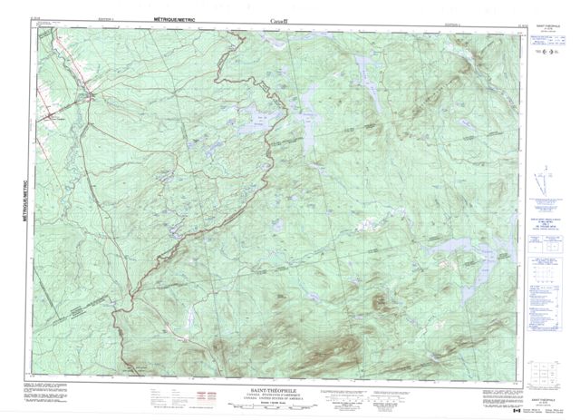 Saint-Theophile Topographic Paper Map 021E16 at 1:50,000 scale