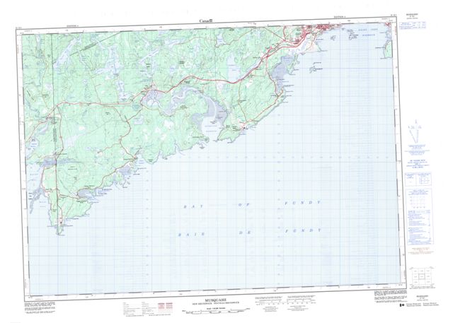 Musquash Topographic Paper Map 021G01 at 1:50,000 scale