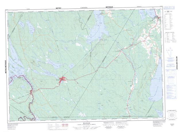 Mcadam Topographic Paper Map 021G11 at 1:50,000 scale
