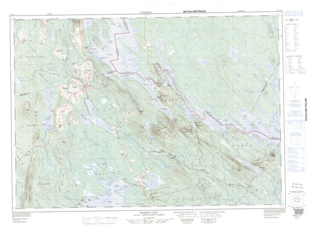 Forest City Topographic Paper Map 021G12 at 1:50,000 scale