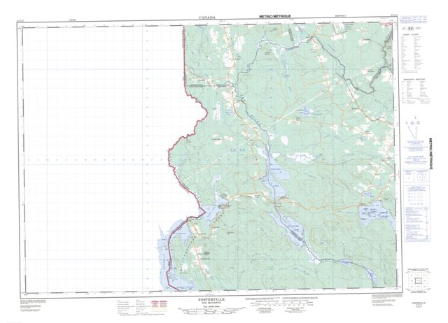 Fosterville Topographic Paper Map 021G13 at 1:50,000 scale