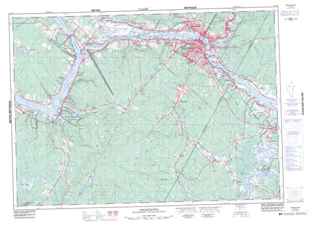 Fredericton Topographic Paper Map 021G15 at 1:50,000 scale