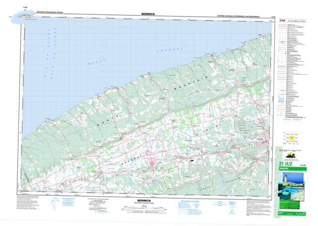 Berwick Topographic Paper Map 021H02 at 1:50,000 scale