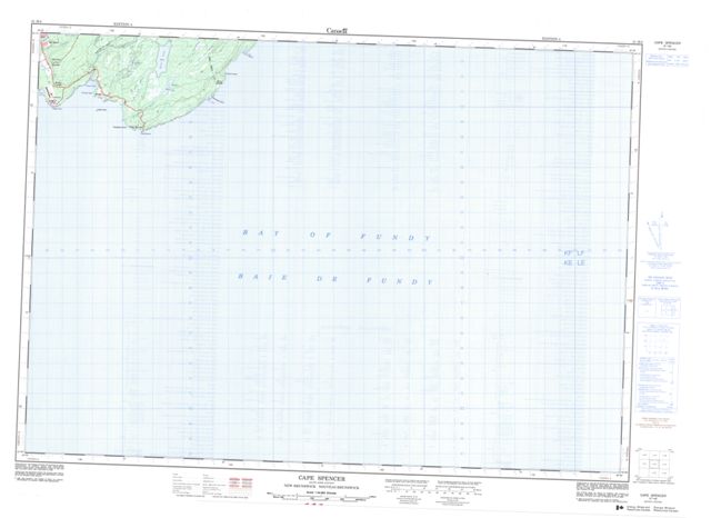 Cape Spencer Topographic Paper Map 021H04 at 1:50,000 scale