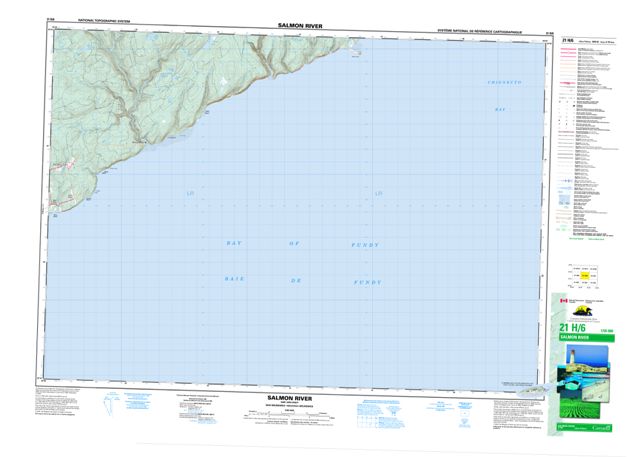 Salmon River Topographic Paper Map 021H06 at 1:50,000 scale