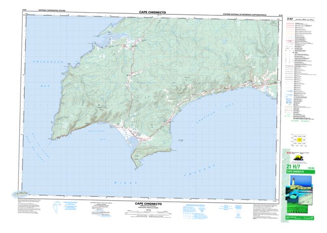 Cape Chignecto Topographic Paper Map 021H07 at 1:50,000 scale