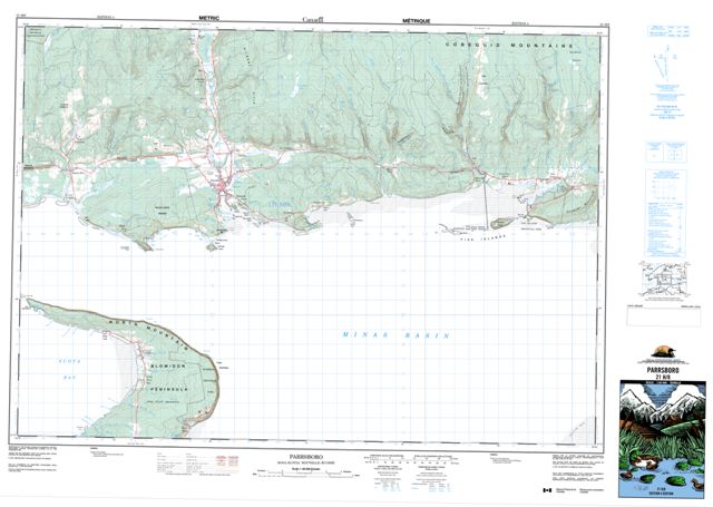 Parrsboro Topographic Paper Map 021H08 at 1:50,000 scale