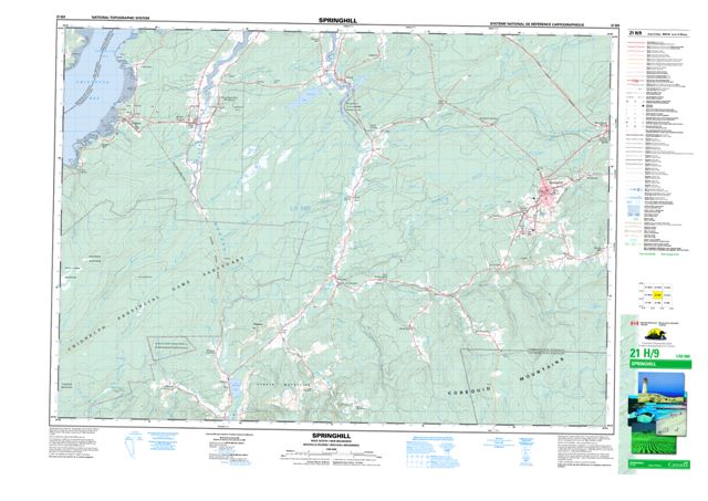 Springhill Topographic Paper Map 021H09 at 1:50,000 scale