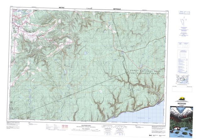 Waterford Topographic Paper Map 021H11 at 1:50,000 scale