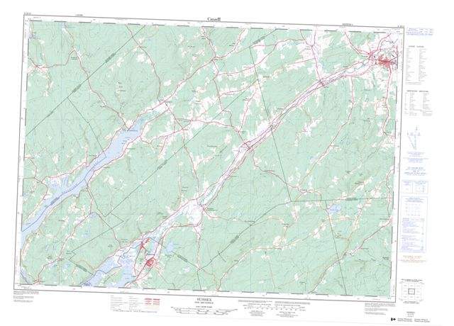 Sussex Topographic Paper Map 021H12 at 1:50,000 scale