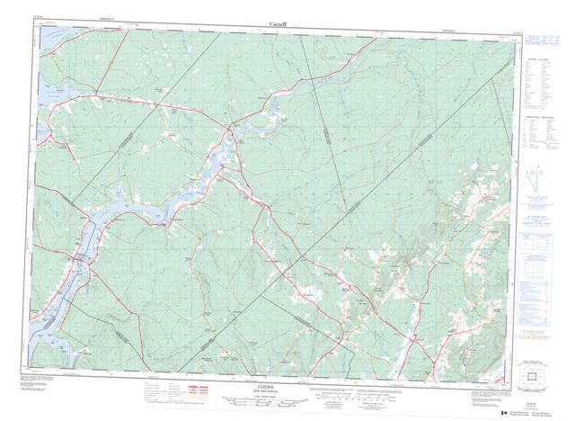 Codys Topographic Paper Map 021H13 at 1:50,000 scale