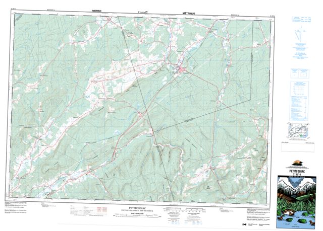 Petitcodiac Topographic Paper Map 021H14 at 1:50,000 scale