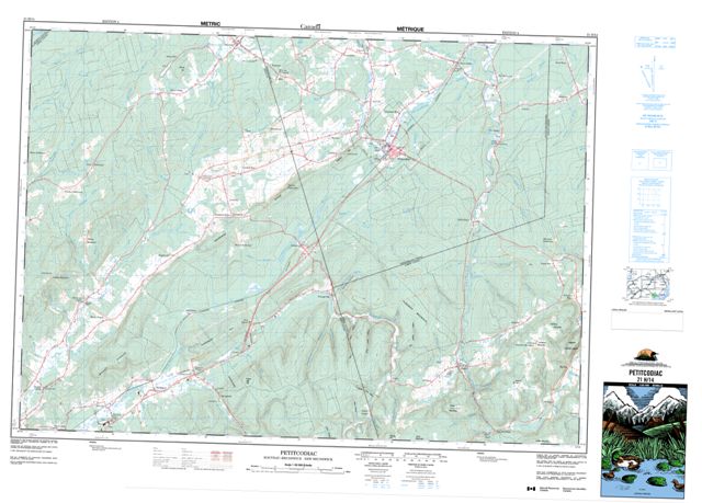 Petitcodiac Topographic Paper Map 021H14 at 1:50,000 scale