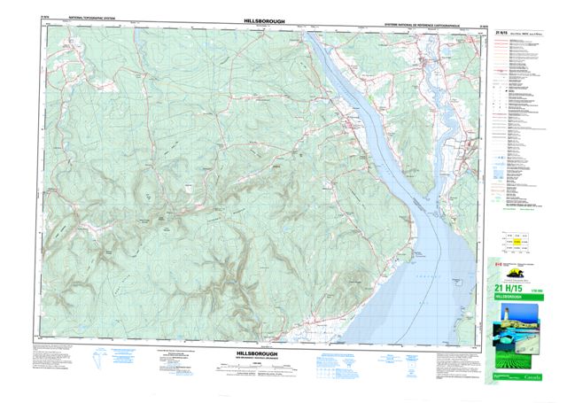 Hillsborough Topographic Paper Map 021H15 at 1:50,000 scale