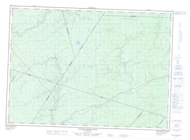 Salmon River Road Topographic Paper Map 021I05 at 1:50,000 scale
