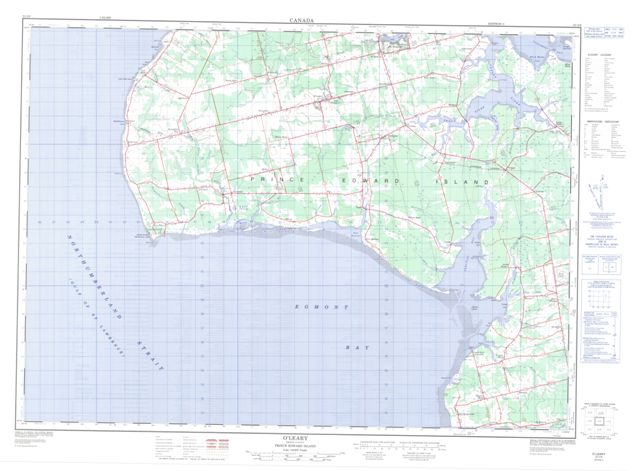 O'Leary Topographic Paper Map 021I09 at 1:50,000 scale