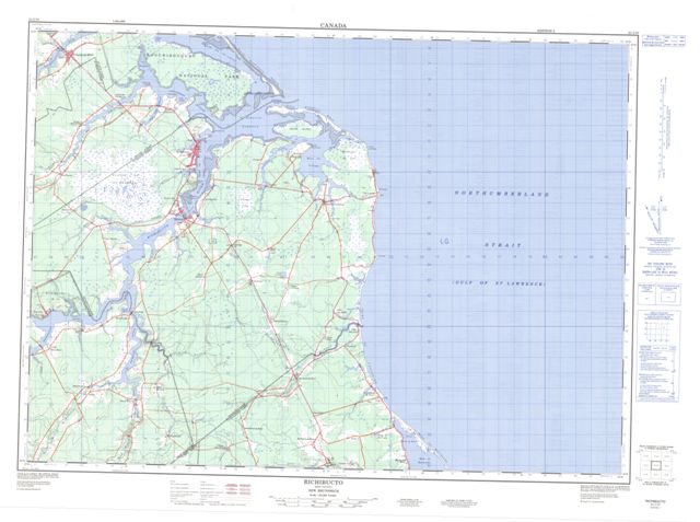 Richibucto Topographic Paper Map 021I10 at 1:50,000 scale