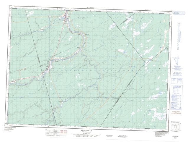 Blackville Topographic Paper Map 021I12 at 1:50,000 scale